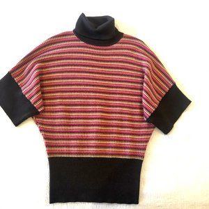 TRINA TURK Womens Striped Pink Brown Dolman Kimono